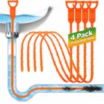 4 Pack - 25 Inch Hair Snake Tool Drain Opener - Hair Clog Remover - Item #9619