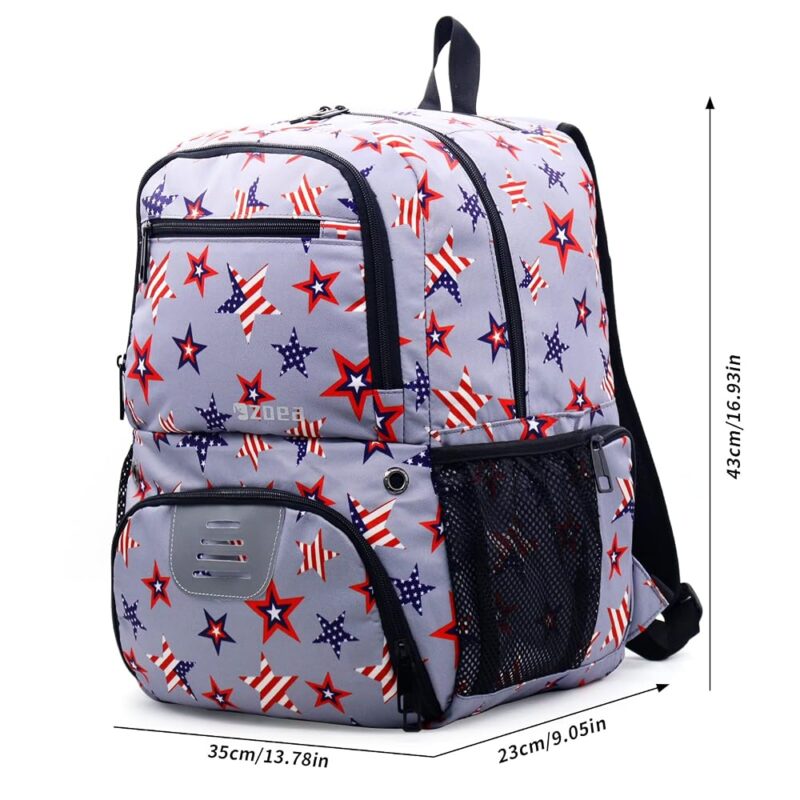 Kids Soccer Backpack - Stars Gray - Item #9505