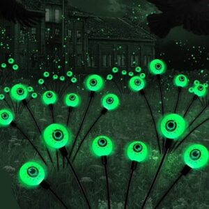 Solar Halloween Scary Eyeball Lights - 8 LEDs Eyeballs - 007PS - Item #9638