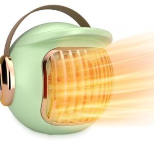 Portable Space Heater - 400W Mini Heater - UL Listed - Green - Item #9592