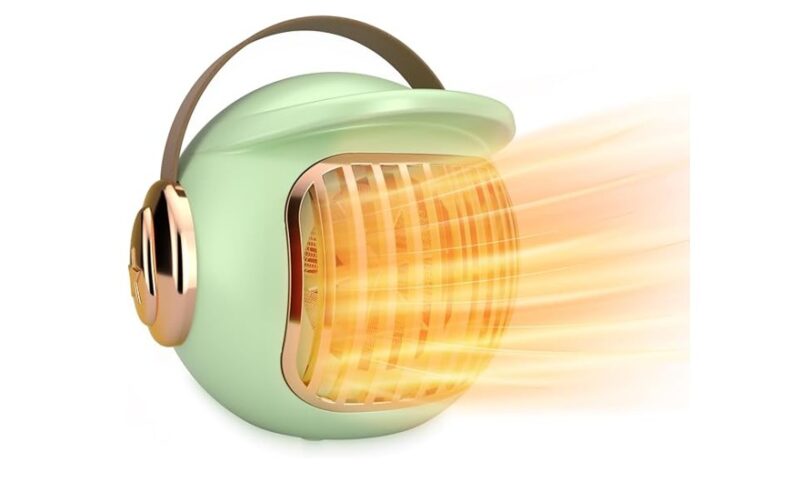 bdfba8cd-b62b-433a-bf09-18594decc9f8-portable-space-heater-400w-mini-heater-green-item-9592-1-2.jpg Portable Space Heater - 400W Mini Heater - UL Listed - Green - Item #9592