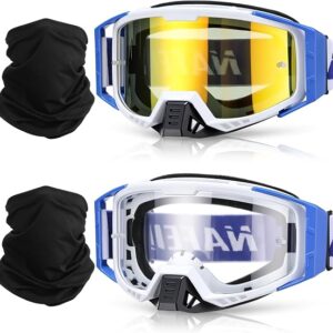 2 Pack Goggles - ATV - Motorcycle - Dirt Bike - Ski - Blue - Item #9610