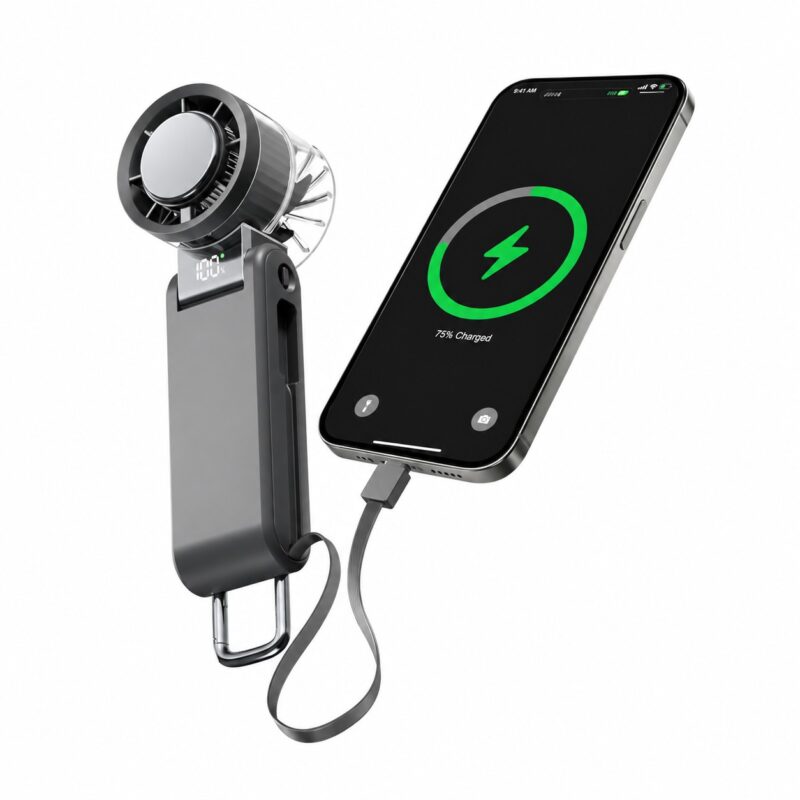 MUXNW Handheld Turbo Fan - 4000mAh Power Bank - USB-C fast charge - Item #9612
