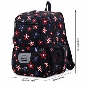 Kids Soccer Backpack - Stars Black - Item #9503