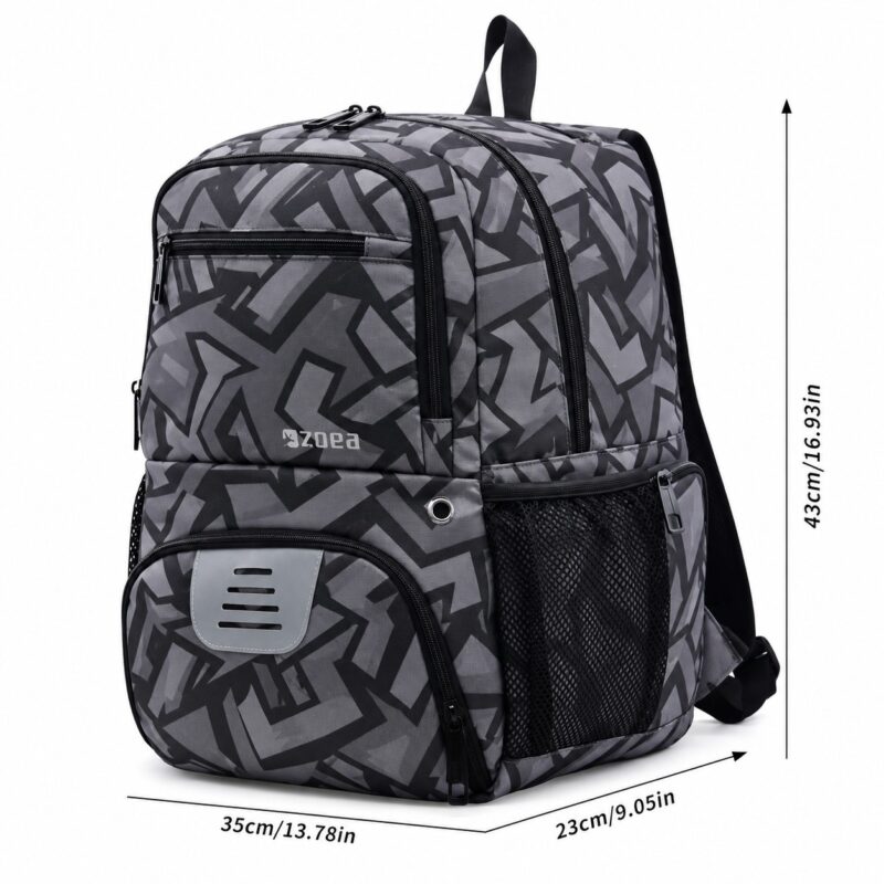 Kids Soccer Backpack - Camouflage Black - Item #9500