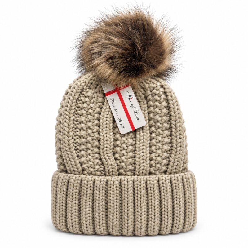 e9ff7302-39da-43c0-a694-4317baeaea81-women-winter-pom-pom-beanie-hat-with-warm-fleece-lining-beig-1.jpg Women Winter Pom Pom Beanie Hat with Warm Fleece Lining - Beige - Item #9669