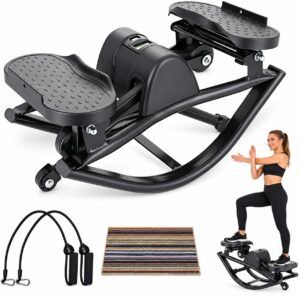 Pallet Deal – Rock Stepper – Low-Shock Lateral Rocking Fitness Stepper – Black – Item #9572