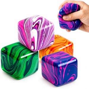 Assorted Squishy Cubes - Join the Craze! - Unique Marbled Cubes - Individually Wrapped - Item #9368