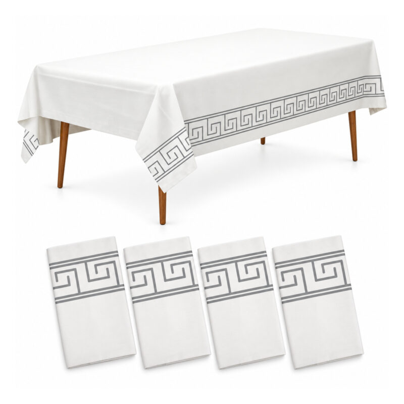 0d9bd3ce-cee2-45cd-a1c7-85e06d70a5a6-4-pieces-waterproof-plastic-tablecloth-140g-thick-54-x-108-i-1-5.jpg 4 pieces - Waterproof Plastic Tablecloth - 140g Thick - 54 x 108 Inches Rectangle - White Greek Design - Item #9788