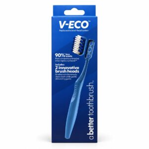 V-ECO Replaceable Brush Head Toothbrush System - Blue - Item #9630