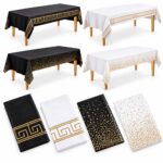 4 pieces - Waterproof Plastic Tablecloth - 140g Thick - 54 x 108 Inches Rectangle - Assorted - Item #9709