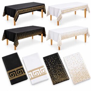 4 pieces - Waterproof Plastic Tablecloth - 140g Thick - 54 x 108 Inches Rectangle - Assorted - Item #9709