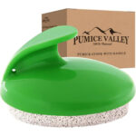 Pumice Stone for Feet - Foot Stone with Green Handle - Pedicure Exfoliator - Item #9752