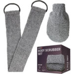 Clinkinon Shower Scrubber Set - 2 pcs Set - Grey - Item #9754