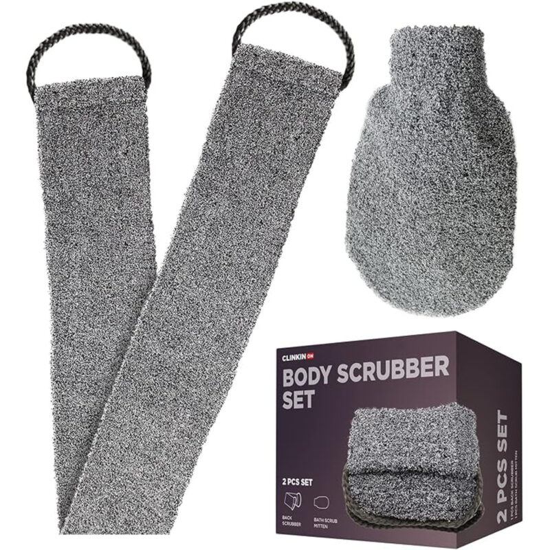 60a45397-f3b4-4dca-97a0-2cf935509311-clinkinon-shower-scrubber-set-2-pcs-set-grey-item-9754-1.jpg Clinkinon Shower Scrubber Set - 2 pcs Set - Grey - Item #9754