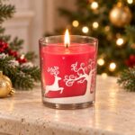 2.75 x 3-Inch Scented Glass Tumbler Reindeer Candle - C753 - Item #9745