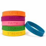 Motivational Silicone Bracelets Wristband - Multicolor - PZ150921 - Item #9768