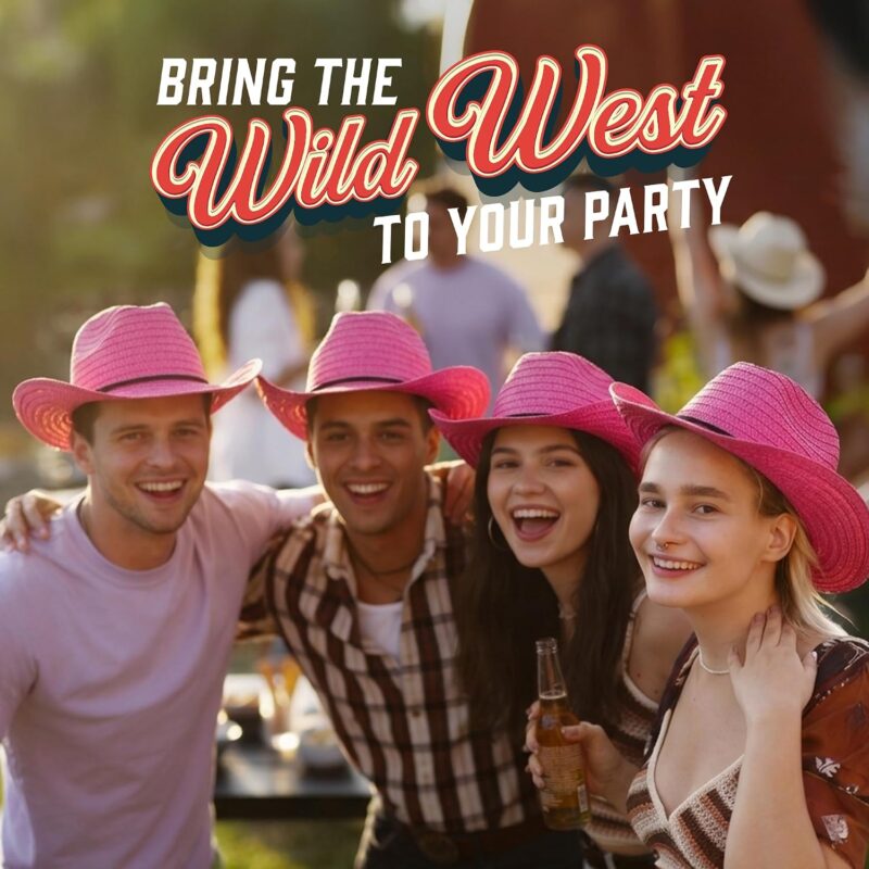 76844201 6383 4233 b896 4166bb8d0ff5 podzly pink straw cowboy hat 24 circumference western style 3 1.jpg