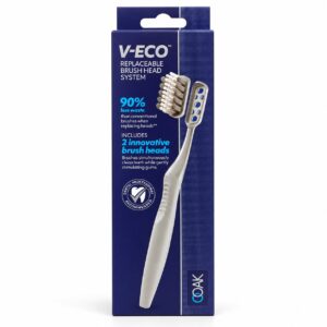 V-ECO Replaceable Brush Head Toothbrush System - Stainless - Item #9627
