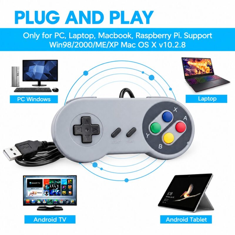 7dea3363 b31a 42e1 99f3 99dbeef53486 rii classic retro usb wired game controller for pc gaming it 2.jpg
