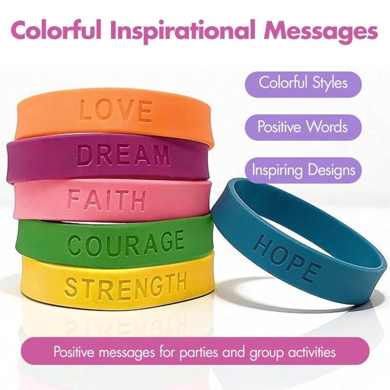 91dbc7bf 5e7b 4f18 9180 4bec962d22b2 motivational silicone bracelets wristband multicolor pz15092 5.jpg
