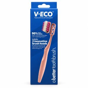 V-ECO Replaceable Brush Head Toothbrush System - Rose Gold - Item #9628