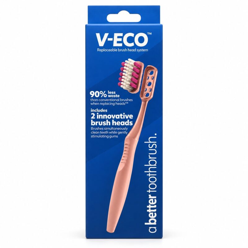 a1452b99-a6a9-4df1-9c06-3839d6bac354-v-eco-replaceable-brush-head-toothbrush-system-rose-gold-ite-1.jpg V-ECO Replaceable Brush Head Toothbrush System - Rose Gold - Item #9628