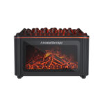 USB Desktop Aromatherapy Aroma Diffuser Humidifier with Firewood Flame Effect - Black - Item #9756