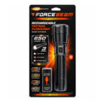 ForceBeam Rechargeable Tactical LED Flashlight – 650 Lumens, USB-C Charging & 3 Light Modes - Item #9802