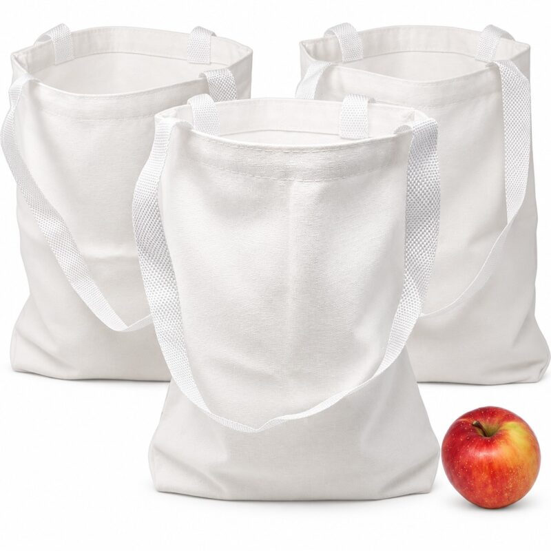 e0b67ad4-630e-4cc0-ad2e-8b4cdd2ab159-diy-blank-canvas-tote-bags-12-x-10-white-plain-pz150884-item-1-1.jpg DIY Blank Canvas Tote Bags - 12" x 10" White Plain - PZ150884 - Item #9763