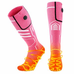 AGPTEK Heated Socks for Women – 5V 6000mAh – Rechargeable – 3 Heating Levels – Item #9217
