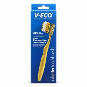 V-ECO Replaceable Brush Head Toothbrush System - Gold - Item #9629