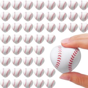 Mini Softball Baseball Stress Balls - Heart Shaped Stress Relief Foam Sports Balls - White - Item #8262